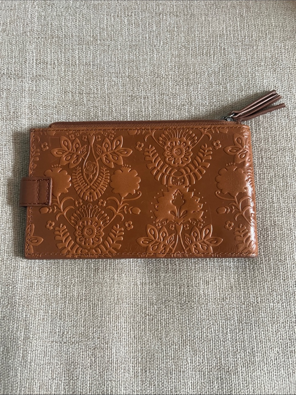 The Sak Embossed Floral Leather Wallet - Brown - Picture 3 of 7